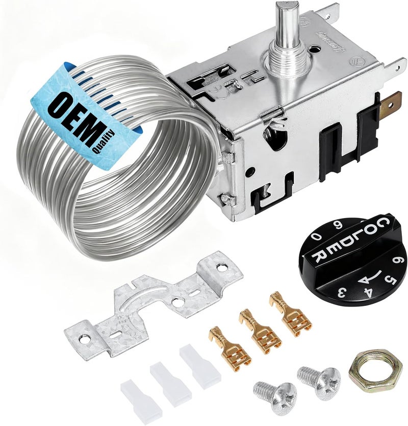 Looptek 800366 Temp Control Kit Fits for True Refrigeration Replace 077B6806, 077B7172, 988282 | 76" Coil Sensing Thermostat - Image 1